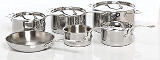 Proware Stainless Steel Tri-ply Induction Cookware Set of 6  14cm, 16cm, 18cm & 20cm Saucepans; 24cm Stockpot and 24cm Frying Pan (Stainless Steel)