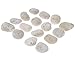 Rocks for Painting - Smooth Stones with Flat Surface for Arts and Crafts, and Painting Kindness Rocks - 2 to 3.5 inches in Length - Set of 16 - White