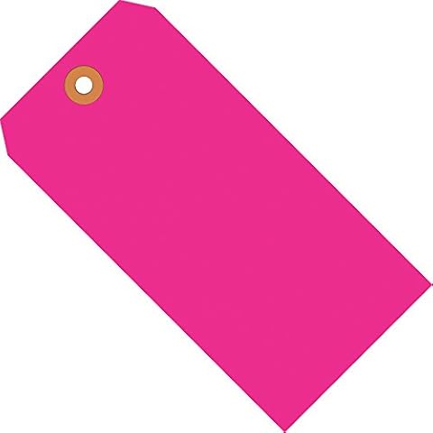 Aviditi G12011E Shipping Blank Tag, 13 Point Cardstock, 2-3/4" Length x 1-3/8" Width, Fluorescent Pink (Case of 1000) Cover