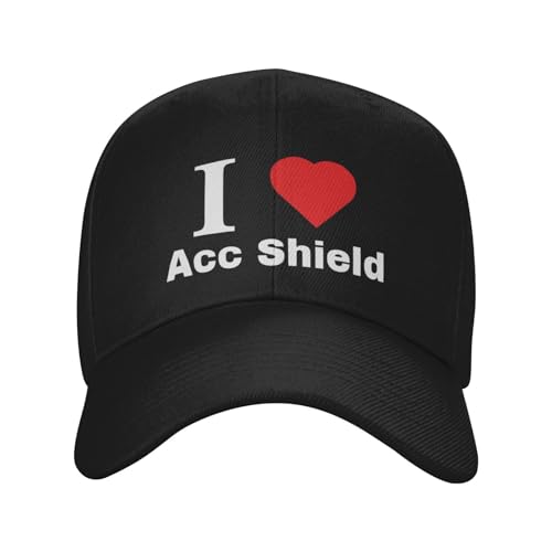 I Love Acc Shield Baseball Cap for Men Women Caps Adjustable Dad Hat Trucker Hats Black