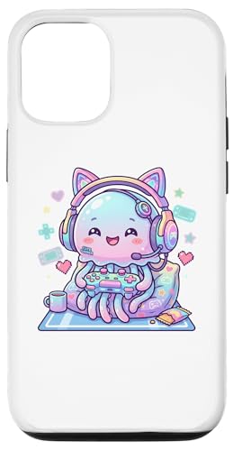 Jellyfish Playing Video Game marine sea jellies Gamers �X�}�z�P�[�X iPhone 12/12 Pro �p