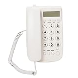 Geschäftstelefon, Keine Anrufer-ID Festnetztelefonhalterung FSK/DTMF Dual System Tischtelefon mit Flash-Funktion,RJ45 Telefonleitungsschnittstelle,für Zuhause, Hotel