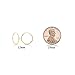 14k Yellow Gold Round Endless Hoop Earrings - 10-18mm (12 Millimeters)……