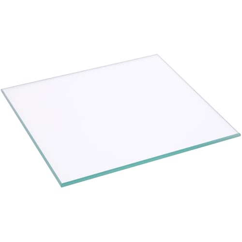Vidrio no biselado de 4 pulgadas y 3 mm de espesor para repuestos y vitrinas pequeñas, pack de 3