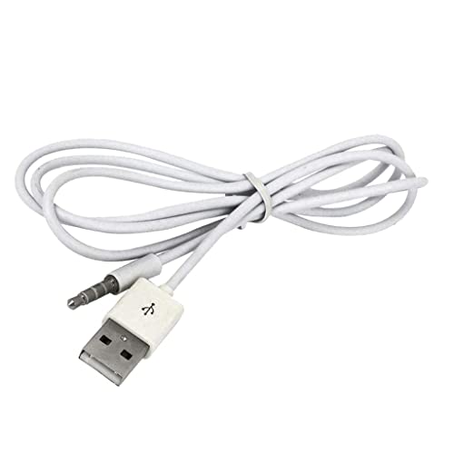 Image of 3.5mm Male AUX Plug Jack to USB 2.0 Male Converter Cable | Data Charging Adapter Cord for MP3 MP4 Players | USB to AUX Connector for Music Transfer