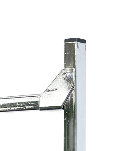 Coin Laundry Cart, Cart&Supply [Heavy Duty] [Rolling Cart] Laundry Cart (Chrome Double Pole Rack / Black) #TOP4