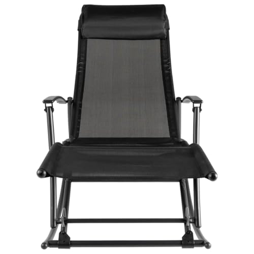 Chaise à bascule de jardin résistante aux intempéries et confortable
