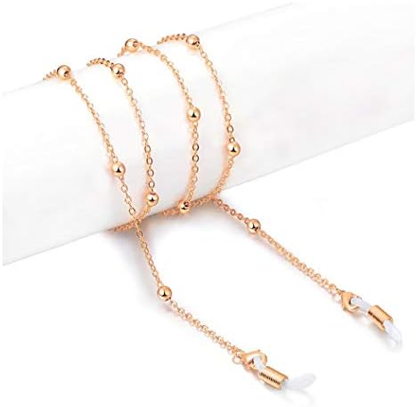 HALF CRESCEN Women's Eyeglass Chains (18K Gold PlatedThick Plating Layer) Sunglass Necklace Lanyard