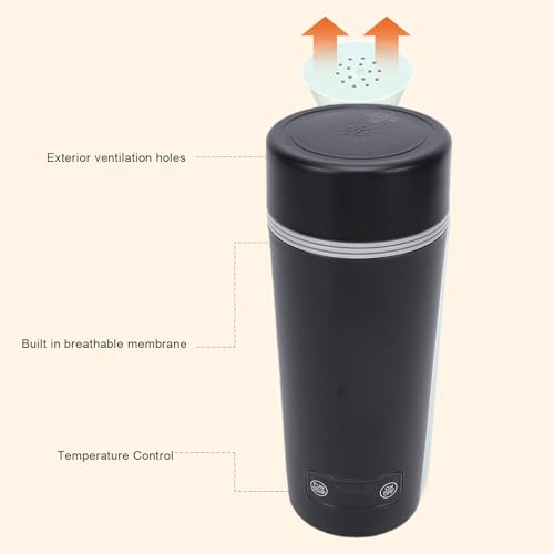 Taza eléctrica compacta de acero inoxidable 350ml con LCD miniatura 7