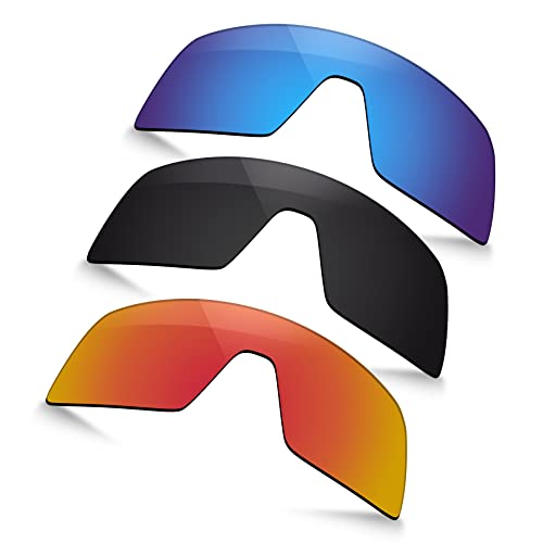 Image of Polarized Replacement Lens for Oakley Sutro OO9406 Sunglass -Ocean Blue+Black+Fire Red