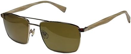 New Seraphin Lake Gold 8561 Gold Sunglasses Rectangle Metal Full Frame Men