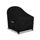 Dokon Patio Adirondack Chair Covers Waterproof Outdoor Chair Cover with Air Vents, Windproof Anti-UV Heavy Duty Oxford Fabric Lawn Patio Furniture Covers (32'W x 34'D x 36'H) - Black