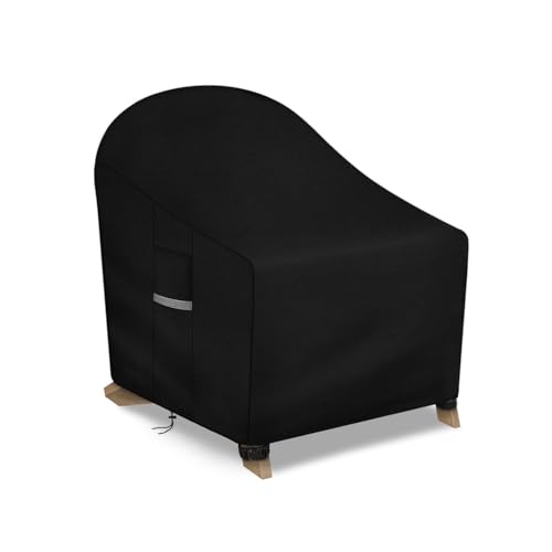 Dokon Patio Adirondack Chair Covers Waterproof Outdoor Chair Cover with Air Vents, Windproof Anti-UV Heavy Duty Oxford Fabric Lawn Patio Furniture Covers (32'W x 34'D x 36'H) - Black