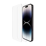 Belkin 2er-Pack TemperedGlass iPhone 14 Pro Displayschutz, einfache, blasenfreie Applikation mit dem...