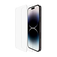 Belkin TemperedGlass Confezione da 2 Proteggi schermo per iPhone 14 Pro, testato per resistere a una...