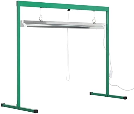 iPower GLT5XX4 54W T5 Fluorescent Grow Light System with Stand Rack for Plant Seed Starting, 6400K, 1 Pack, Unfoldable-4 Feet