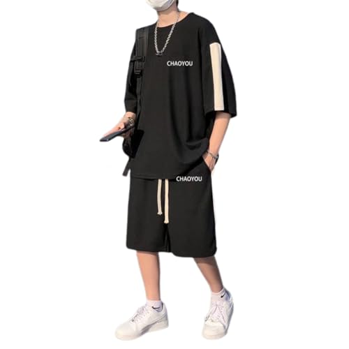 [ZANBANG] 2_Zbg Y   ㉺Zbg rbOVGbg W[W ZbgAbv tVc JWA   X|[cEFA XEFbg K 傫TCY OO104 (5XL, ubN)