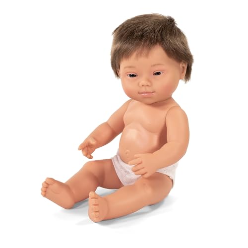 Muñeco anatómico Miniland 15" niño síndrome de Down miniatura 2