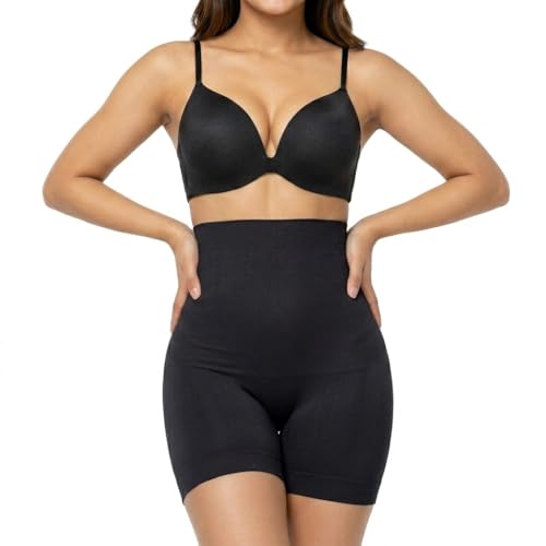 Image of NINGMI Women's High Waist Tummy Control Shapewear Shorts - Seamless Body Shaper Panty, Thigh Slimmer, Comfortable Stretch Slimming Shaper (Free Size M to 4XL)