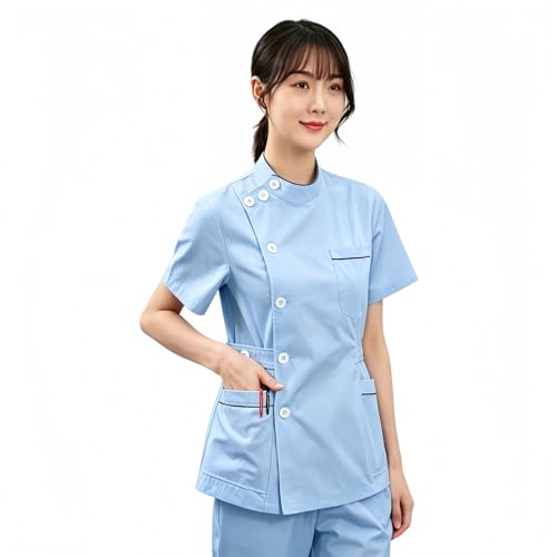 [DURASIKO] �X�N���u ��� �㉺�Z�b�g�z������ �����h�~ �Ō� �j�����p ���E���h�l�b�N �{�^���f�U�C�� �h�L ���[�N�E�F�A �i�[�X���j�t�H�[�� �􂦂�