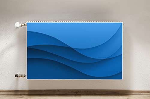 Cache radiateur magnétique bleu 100x60cm Traverse Bleue Decormat - 4