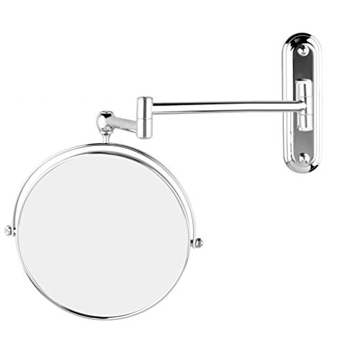 GURUN 10x Magnification Wall Mounted Mirror Swing ArmTwo Sided,8 Inch, Solid Bathroom Mirrors