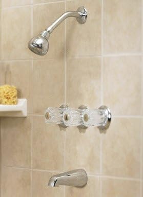 OakBrook Essentials 3 Handle Tub and Shower 3 Knobs Chrome Acrylic Tub and Shower Faucet