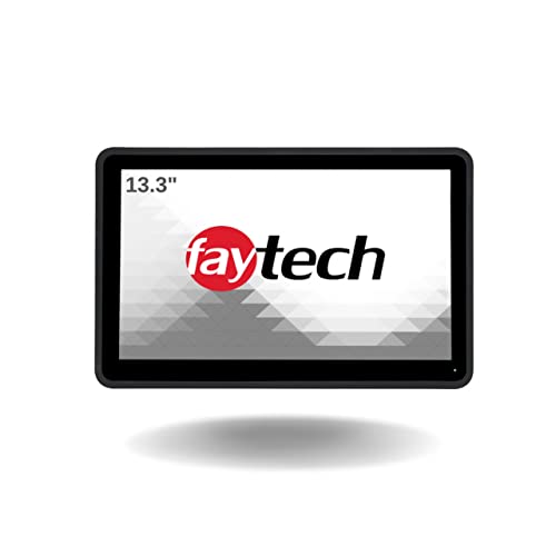 Image of 13.3 inch Capacitive Embedded All-in-one Computers - Great for POS System, Home Automation, Manufacturing, Food Prep and Digital Signage. Fanless Mini PC with HDMI, Display Port, USB, Ethernet.