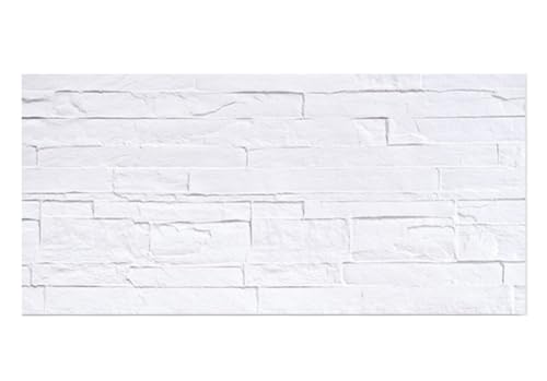 Soft Stone Wall Panels, Flexible 3D Rock Siding Panels,Thin Faux Stack Stone for Interior and Exterior Walls (White, 4-Pack)