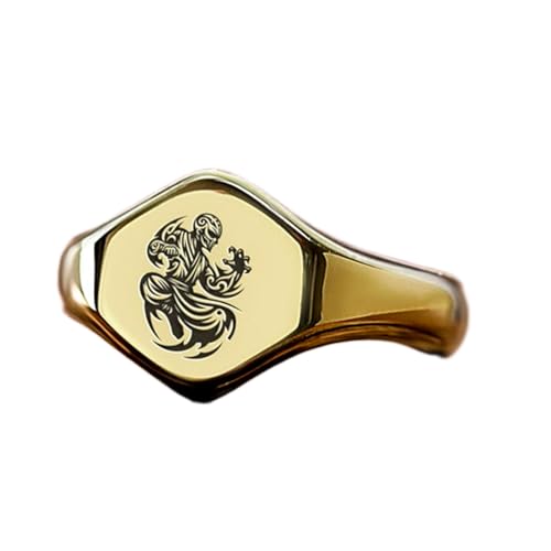 Bague de moine hexagonale en argent 925 de haute joaillerie artisanale