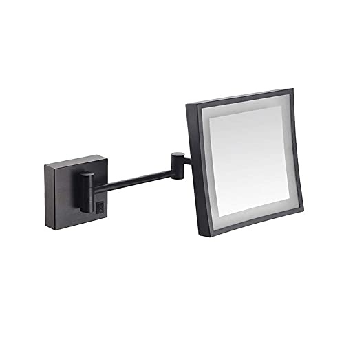 Miroir de maquillage mural carré 3X extensible pour se raser facilement
