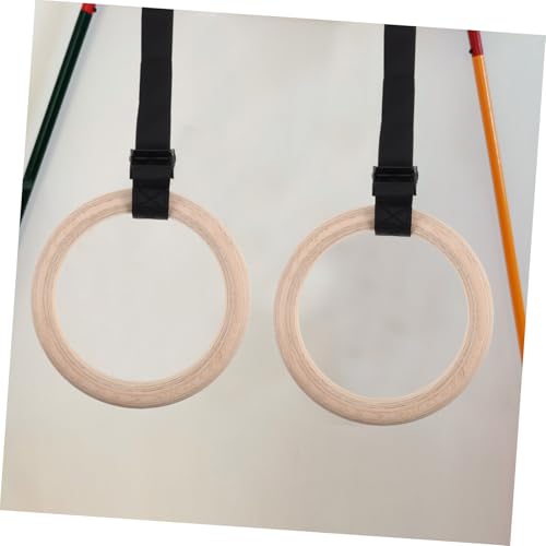 Anillas de gimnasia de madera con correas ajustables GALPADA miniatura 5