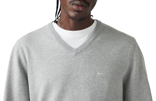 Levi' LW V Neck HM Sweater Pull Over Mid Tone Heathe Homme - vue 2