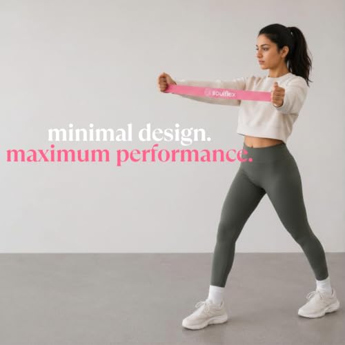 Image of Soulflex Imported Resistance Band | Mini Loop Band for Exercise | Stretch Exercise Band for Glutes | Thera Band for Fitness, Training & Strength & Conditioning (Set of 5 - Vibe Edition)