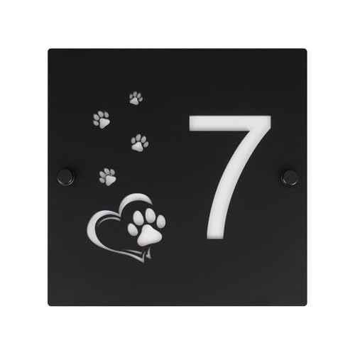 Numéro de Maison Personnalisé en Acrylique 3D Noir et Or - Plaque d'Adresse Moderne avec Effet Flottant, Signalétique Extérieure Étanchéité IP65 pour...