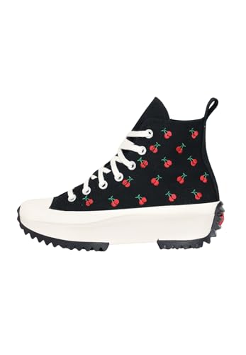 Converse Run Star Hike Platform Cherry Textile Trainers