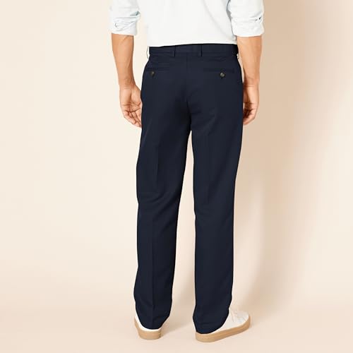 Image of Amazon Essentials Men's Classic-Fit Expandable-Waist Flat-Front Dress Pants
