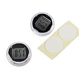Hoghaki Motorcycle Clocks, Waterproof Stick- Motorbike Mount Digital Clocks, 2 Pieces Motorcycle Clocks for Vehicle, Auto, Car, SUV and More 1.1 Diameter
