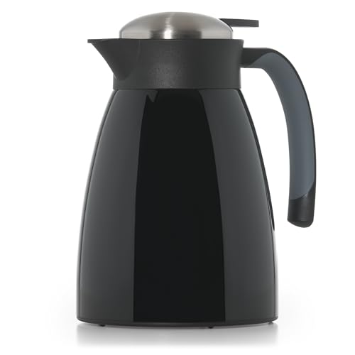 Blumtal caraffa termica 1 litro - thermos acqua calda senza BPA con sistema di chiusura Quick Tip - caraffa termica caffè e tè a prova di perdite per un isolamento di lunga durata - thermos 1l - nero