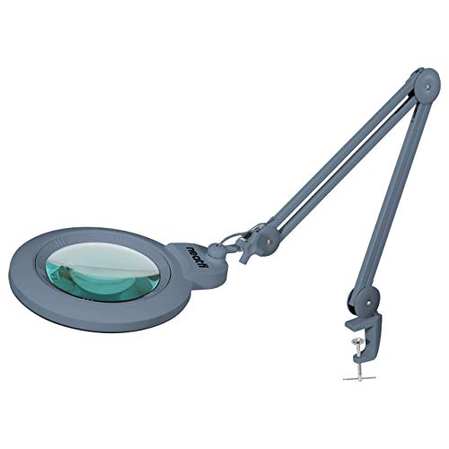 Neatfi XL Bifocal LED Magnifying Lamp, 7-Inch Acrylic Lens, Dual Magnification 5D/20D, 84 SMD LED, Dimmable, Adjustable Arm - Ideal for Crafts, Reading, and Close Work (with Clamp, Gray) Neatfi XL Bifocal LED Magnifying Lamp, 7-Inch Acrylic Lens, Dual Magnification 5D/20D, 84 SMD LED, Dimmable, Adjustable Arm - Ideal for Crafts, Reading, and Close Work (with Clamp, Gray)