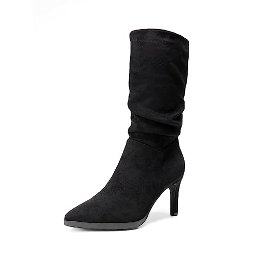 DREAM PAIRS Women's Mid Calf Boots High Heels Pointed Toe Zip Fashion...