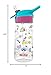 Nuby Push Button Flip-it Soft Spout Tritan Water Bottle, Pink Unicorns, 18 Oz