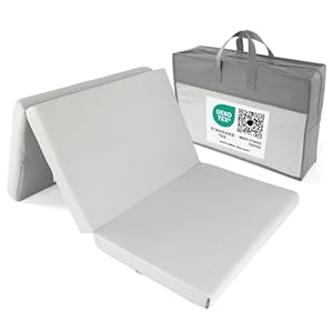 LaLoona Reisebettmatratze 60x120 cm/Höhe 5 cm – Matratze für Baby Reisebett mit abnehmbaren Bezug und Tasche, atmungsaktiv, waschbar, Oeko-TEX schadstoffgeprüft - Grau