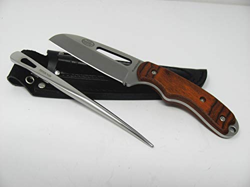 Myerchin Knives W100 Generation 2 Professional Wood Offshore Rigging System Fixed Blade And Marlinspike Fits In Leather Sheath With Leather Lanyard Strap #TOP1