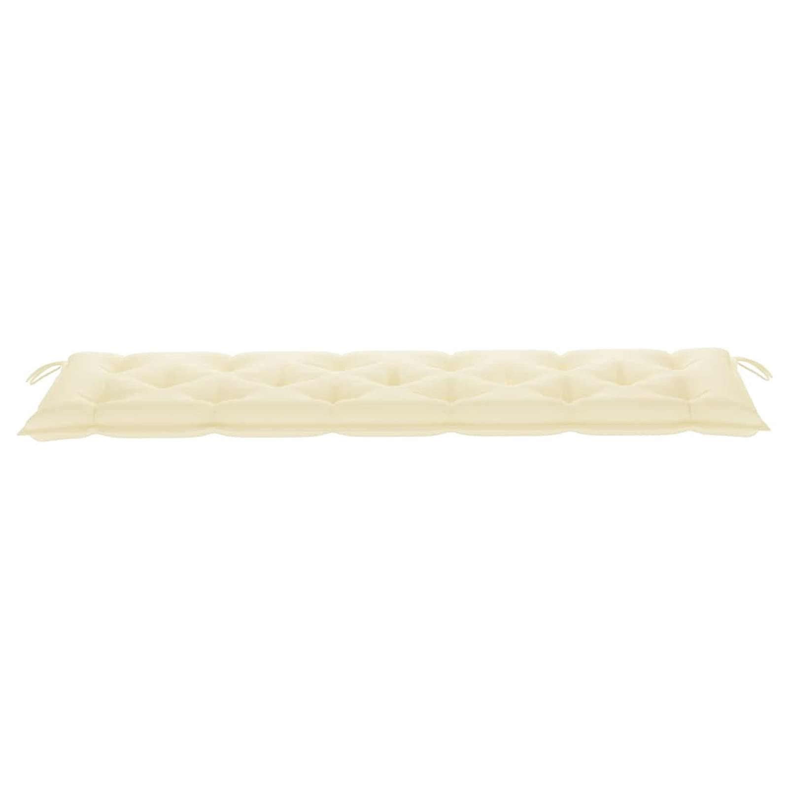 Tidyard Cojín para Banco de Jardín Cojín para Asiento Cojín para Balancín Cojín Exterior e Interior Tela Blanco Crema 180x50x7 cm
