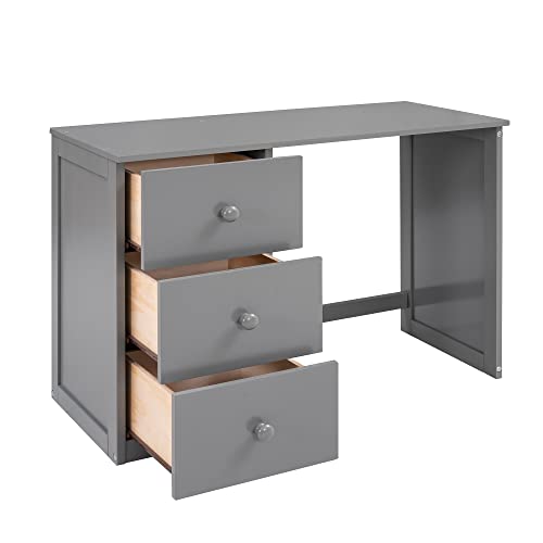 Melpomene Loft Bed Twin Size,Wooden Kids Loft Bed With Desk And Storage Drawers And Wardrobe,For Girls Boys Teens,No Box Spring Needed,Grey #TOP4