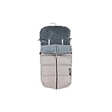 El saco tiene cremallera para apertura, cabezal ajustable al modelo de silla y trasera antideslizante.