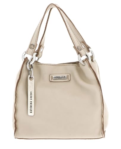 Cabas grand format cuir Caterina Lucchi beige Modena - 3