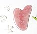 Gua Sha Stein,Gua Sha Massagegerät zum Schaben im Gesicht,Rosenquarz Naturkristallstein Massagegerät für Gesicht,Gua Sha Gesichtswerkzeuge,Rosenquarz GuaSha Werkzeug (01 pink)