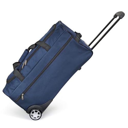 KINSTON Borsa da Viaggio Trolley - Borsa con Ruote e Manico Telescopico, Scomparto Principale Capiente e Tasca Laterale con Cerniera - Bagaglio a Mano Ideale per Viaggi e Weekend - 62,5L